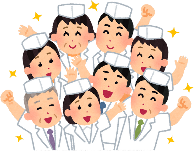 Illustration of Joyful Sushi Chefs and Restaurant Staff